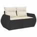 Tuin Sofa Set 14 st 14-Aantal zitplaatsen Zwart en crème