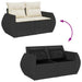 Tuin Sofa Set 14 st 14-Aantal zitplaatsen Zwart en crème