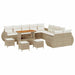 Tuin Sofa Set 14 st 14-Aantal zitplaatsen beige en crèmekleurig