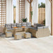 Tuin Sofa Set 14 st 14-Aantal zitplaatsen beige en lichtgrijs