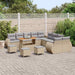 Tuin Sofa Set 14 st 14-Aantal zitplaatsen beige en lichtgrijs