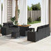Tuin Sofa Set 8 st 8-Aantal zitplaatsen Zwart Poly Rattan