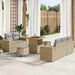 Tuin Sofa Set 8 st 8-Aantal zitplaatsen Beige en Licht Grijs