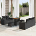 Tuin Sofa Set 8 st 8-Aantal zitplaatsen Zwart Poly Rattan