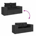 Tuin Sofa Set 8 st 8-Aantal zitplaatsen Zwart Poly Rattan