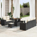 Tuin Sofa Set 8 st 8-Aantal zitplaatsen Zwart en Crème
