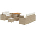 Tuin Sofa Set 8 st 8-Aantal zitplaatsen Beige en Crème