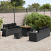 Tuin Sofa Set met kussen Zwart 221 x 204 x 85 cm Poly Rattan