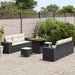 Tuin Sofa Set Zwart en Crème 221 x 204 x 85 cm Poly Rattan