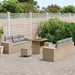 Tuin Sofa Set met kussen Beige en Licht Grijs 221 x 204 x 85 cm