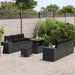 Tuin Sofa Set met kussen met opslag 9 pcs Zwart Poly Rattan