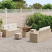 Tuin Sofa Set met kussen 9 pcs Beige en Crème Poly Rattan