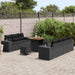 Tuin Sofa Set 10 st 9-Aantal zitplaatsen Zwart Poly Rattan
