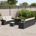 Tuin Sofa Set 10 st 9-Aantal zitplaatsen Zwart en Crème