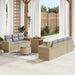 Tuin Sofa Set 10 st 9-Aantal zitplaatsen Beige en Licht Grijs