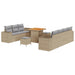 Tuin Sofa Set 10 st 9-Aantal zitplaatsen Beige en Licht Grijs