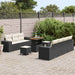 Tuin Sofa Set 10 st 9-Aantal zitplaatsen Zwart en Crème