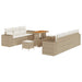 Tuin Sofa Set 10 st 9-Aantal zitplaatsen Beige en Crème