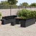 Tuin Sofa Set met kussen met opslag 11 pcs Zwart poly rattan