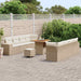 Tuin Sofa Set met kussen 11 pcs Beige en Crème poly rattan
