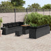 Tuin Sofa Set met kussen met opslag 11 pcs Zwart poly rattan