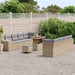 Tuin Sofa Set 11 pcs Beige en Licht Grijs poly rattan