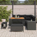 Tuin Sofa Set 8 st 7-Aantal zitplaatsen Zwart poly rattan