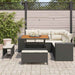 Tuin Sofa Set 8 st 7-Aantal zitplaatsen Zwart en Crème