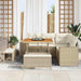 Tuin Sofa Set met kussen 8 pcs Beige en Crème poly rattan