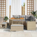Tuin Sofa Set 8 st 7-Aantal zitplaatsen Beige en Licht Grijs