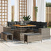 Tuin Sofa Set 8 st 7-Aantal zitplaatsen Grijs poly rattan