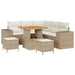 Tuin Sofa Set 8 st 7-Aantal zitplaatsen Beige en Crème