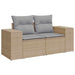 Tuin Sofa Set 8 st 7-Aantal zitplaatsen Beige en Licht Grijs