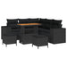 Tuin Sofa Set 8 st 7-Aantal zitplaatsen Zwart poly rattan