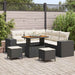 Tuin Sofa Set 8 st 7-Aantal zitplaatsen Zwart en Crème