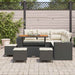 Tuin Sofa Set 9 st 8-Aantal zitplaatsen Zwart en Crème