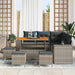 Tuin Sofa Set 9 st 8-Aantal zitplaatsen Grijs poly rattan