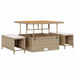 Tuin Sofa Set 9 st 6-Aantal zitplaatsen Beige en Crème