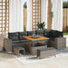 Tuin Sofa Set 9 st 6-Aantal zitplaatsen Grijs poly rattan