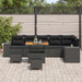 Tuin Sofa Set 9 st 6-Aantal zitplaatsen Zwart poly rattan