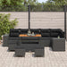 Tuin Sofa Set 10 st 6-Aantal zitplaatsen Zwart poly rattan
