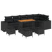 Tuin Sofa Set 10 st 6-Aantal zitplaatsen Zwart poly rattan
