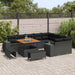 Tuin Sofa Set 12 st 9-Aantal zitplaatsen Zwart poly rattan
