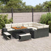 Tuin Sofa Set 12 st 9-Aantal zitplaatsen Zwart en Crème