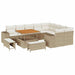 Tuin Sofa Set 12 st 9-Aantal zitplaatsen Beige en Crème
