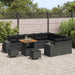 Tuin Sofa Set 12 st 9-Aantal zitplaatsen Zwart poly rattan