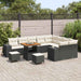 Tuin Sofa Set 12 st 9-Aantal zitplaatsen Zwart en Crème