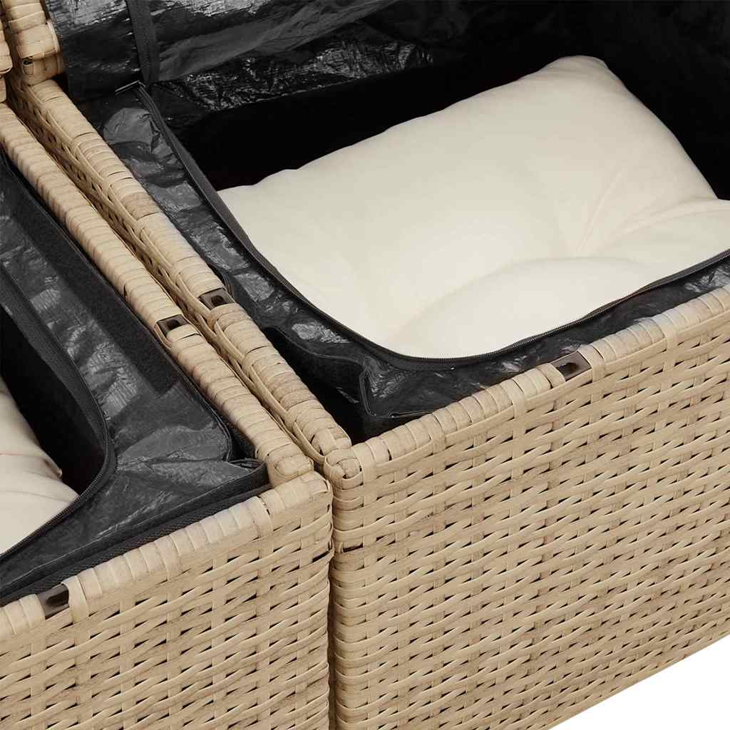 Tuin Sofa Set 12 st 9-Aantal zitplaatsen Beige en Crème