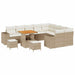 Tuin Sofa Set 12 st 9-Aantal zitplaatsen Beige en Crème