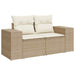 Tuin Sofa Set 12 st 9-Aantal zitplaatsen Beige en Crème
